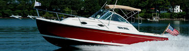 Power boat; Back Cove 26 on water
