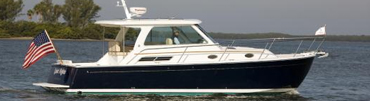 Maine Yacht; Back Cove 26 on water