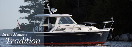 motor yacht in the Maine lobster boat tradition