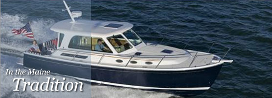 motor yacht in the Maine lobster boat tradition