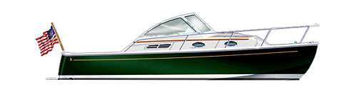 Yacht Exterior Illustration of Back Cove 26