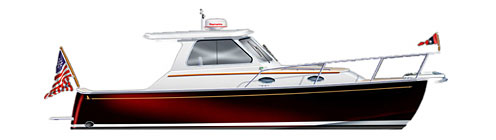 Yacht Exterior Illustration of Back Cove 29